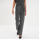 Pantalon flare fils métallisés gris argent femme à 9,99 € dans le catalogue La Halle