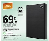 Disque Dur One Touch Black 1 To - Seagate en promo chez E.Leclerc Amiens à 69,99 €