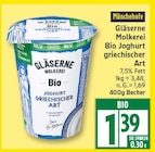 Bio Joghurt griechischer Art von Gläserne Molkerei im aktuellen EDEKA Prospekt