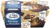 Mousse au chocolat sur ganache chocolat - Le Petit Basque - Intermarché à Poitiers Mousse au chocolat sur ganache chocolat - Le Petit Basque en promo chez Intermarché Poitiers à 1,10 €