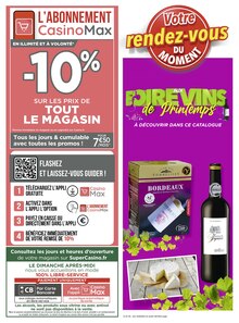 Catalogue Casino Supermarchés à Toussieu cette semaine, valable du 20/03/2023 au 02/04/2023 Prospectus Casino Supermarchés à Toussieu, "le mois CASINOMANIA, 100% Pouvoir d'Achat", 28 pages de promos valables du 20/03/2023 au 02/04/2023