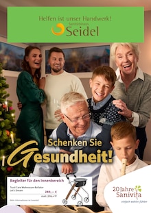 Aktueller Sanitätshaus Seidel Fachbetrieb für Orthopädie Prospekt "Schenken Sie Gesundheit!" Seite 1 von 6 Seiten für Warburg