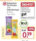 Bio Früchte- oder Getreideriegel im Angebot bei Rossmann in Düsseldorf Bio Früchte- oder Getreideriegel Angebote von Babydream bei Rossmann Düsseldorf für 0,39 €
