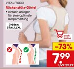 Rückenstütz-Gürtel Angebote von Vitalmaxx bei Netto Marken-Discount Memmingen für 7,99 €