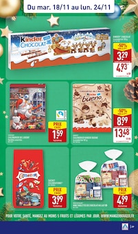 Promotion Kinder Chocolat dans le prospectus Aldi, valable du 18/11/2025 au 24/11/2025 Promo Kinder Chocolat dans le catalogue Aldi du moment à la page 29