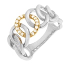 Bague en or jaune et argent rhodié oxydes de zirconium ronds à E.Leclerc dans Buzenval Bague en or jaune et argent rhodié oxydes de zirconium ronds à E.Leclerc dans Buzenval