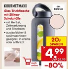 Glas-Trinkflasche mit Silikon-Schutzhülle Angebote von GOURMETmaxx bei Netto Marken-Discount Albstadt für 4,99 €