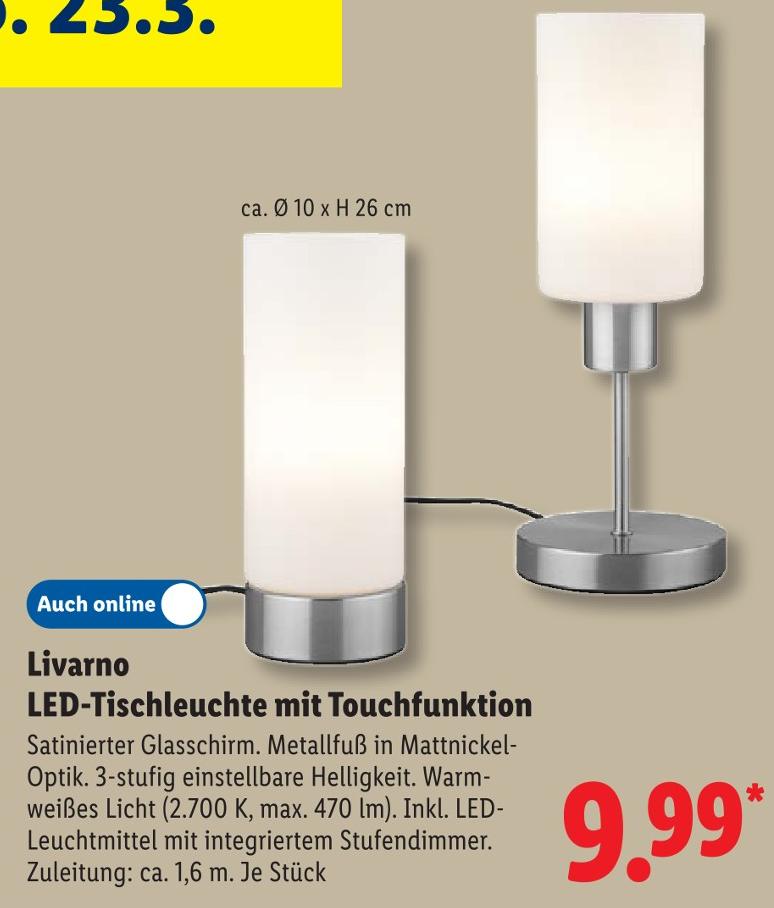 LED-Tischleuchte mit Touchfunktion