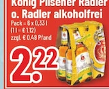 Pilsener Radler o. Radler alkoholfrei im Angebot bei Trinkgut in Bocholt Pilsener Radler o. Radler alkoholfrei Angebote von König bei Trinkgut Bocholt für 2,22 €