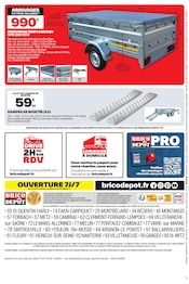 Promos Remorque dans le catalogue "PRIX DÉPÔT" de Brico Dépôt Remorque en promo dans le catalogue Brico Dépôt à la page 12