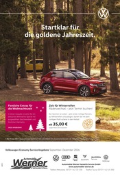 Volkswagen Werkstatt & Auto Prospekt der aktuellen Woche mit 1 Seite, gültig von 01.09.2026 bis 31.12.2026, in Altmittweida und Umgebung Aktueller Volkswagen Werkstatt & Auto Prospekt in Altmittweida und Umgebung, "Herbst im Kopf. Sicherheit im Auto." mit 1 Seite, 01.09.2026 - 31.12.2026