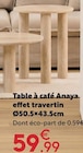 Table à café Anaya effet travertin dans le catalogue Maxi Bazar