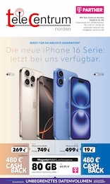 WR Tele-Centrum Norden GmbH & Co.KG Prospekt für Norden: "BEREIT FÜR DIE NÄCHSTE GENERATION? Die neue iPhone 16 Serie: Jetzt bei uns verfügbar.", 8 Seiten, 01.10.2024 - 31.10.2024