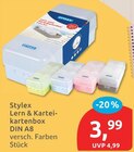 Lern & Karteikartenbox von Stylex für 3,99 € bei budni im Angebot Lern & Karteikartenbox von Stylex im aktuellen budni Prospekt