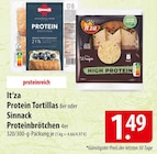 It’za Protein Tortillas  oder Sinnack Proteinbrötchen Angebote bei famila Nordost Lüneburg für 1,49 €