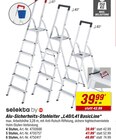 Alu-Sicherheits-Stehleiter L40/L41 BasicLine Angebote von Selekta by Hailo bei toom Baumarkt Bad Salzuflen für 39,99 €