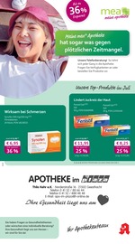 mea - meine apotheke Apotheken Prospekt der aktuellen Woche mit 4 Seiten, gültig von 01.07.2026 bis 31.07.2026, in Dassendorf und Umgebung Aktueller mea - meine apotheke Apotheken Prospekt in Dassendorf und Umgebung, "Unsere Juli-Angebote" mit 4 Seiten, 01.07.2026 - 31.07.2026