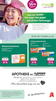 Aktueller mea - meine apotheke Prospekt (Geesthacht, 4 Seiten zum blättern mea - meine apotheke Prospekt Unsere Juli-Angebote mit 4 Seiten