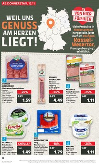 Mettwurst im aktuellen Kaufland Prospekt (Kassel) Mettwurst im Kaufland Prospekt "KNĂśLLER" mit 62 Seiten (Kassel)