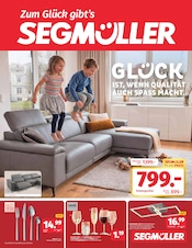 Segmüller Möbel & Einrichtung Prospekt der aktuellen Woche mit 6 Seiten, gültig von 23.05.2026 bis 06.06.2026, in Röthenbach und Umgebung Aktueller Segmüller Möbel & Einrichtung Prospekt in Röthenbach und Umgebung, "Zum Glück gibt’s SEGMÜLLER - Glück ist, wenn Qualität auch Spass macht." mit 6 Seiten, 23.05.2026 - 06.06.2026