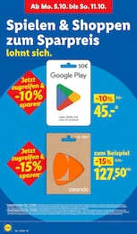 Lidl Geschenkkarte im Prospekt Lidl Geschenkkarte im Prospekt