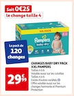 CHANGES BABY DRY PACK - Pampers en promo chez Auchan Supermarché Boulogne-Billancourt à 29,99 €