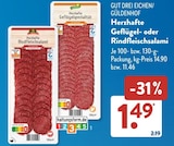 ALDI SÜD - Herzhafte Geflügel- oder Rindfleischsalami Angebot im Prospekt Herzhafte Geflügel- oder Rindfleischsalami bei ALDI SÜD im Prospekt "" für 1,49 €