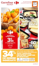 Promos Plateau Raclette dans le catalogue "RACLETTE, TARTIFLETTE, PLATS D’HIVER" de Carrefour Market à la page 1