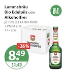 Bio Edelpils oder Alkoholfrei von Lammsbräu im aktuellen V-Markt Prospekt für 8,49 €