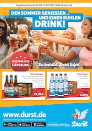Durst.de Prospekt für Rostock mit 2 Seiten Durst.de Prospekt für Rostock: "Du bestellst. Durst liefert.", 2 Seiten, 02.08.2025 - 15.08.2025