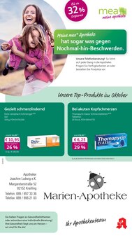Aktueller mea - meine apotheke Prospekt "Unsere Oktober-Angebote" Seite 1 von 4 Seiten für Planegg