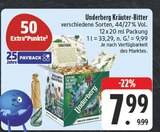 Kräuter-Bitter Angebote von Underberg bei EDEKA Gera für 7,99 €