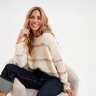 Pull col rond manches longues ecru femme à La Halle dans Pernes-lès-Boulogne