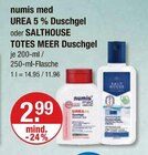 UREA 5 % oder SALTHOUSE TOTES MEER Angebote von numis med bei V-Markt Regensburg für 2,99 €