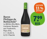 Rotwein im tegut Prospekt La Bélière Bio-Wein von Baron Philippe de Rothschild im aktuellen tegut Prospekt für 7,99 €