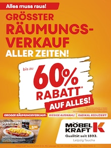 Möbel Kraft Prospekt Landsberg "Alles muss raus!" mit 1 Seite