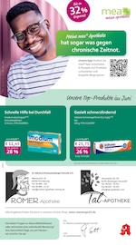 mea - meine apotheke Apotheken Prospekt der aktuellen Woche mit 4 Seiten, gültig von 01.06.2026 bis 30.06.2026, in Perl und Umgebung Aktueller mea - meine apotheke Apotheken Prospekt in Perl und Umgebung, "Unsere Juni-Angebote" mit 4 Seiten, 01.06.2026 - 30.06.2026