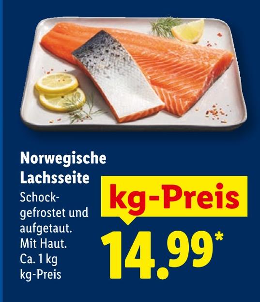 Norwegische Lachseite