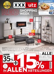Aktueller XXXLutz Möbelhäuser Prospekt mit Schweinebraten, "RED SHOPPING WEEK", Seite 1