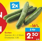 Gurken bei Netto Marken-Discount im Bockhorst Prospekt für 2,50 €