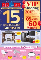 Aktueller ROLLER Prospekt mit Küchenmöbel, "15 JAHRE ROLLER IN GARBSEN", Seite 1
