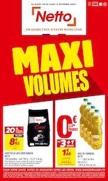 Catalogue Netto à Chénérailles, avec 1 page Prospectus Netto à Chénérailles, "MAXI VOLUMES", 1 page, 01/09/2026 - 14/09/2026