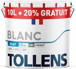 Peinture intérieure et extérieure blanc - Tollens en promo chez Castorama Houilles à 59,90 €