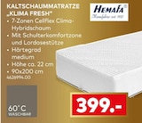 Kaltschaummatratze Klima Fresh von HemaFa im aktuellen porta Möbel Prospekt