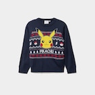 Pull de Noël Pokémon Pikachu bleu marine garçon - La Halle à Beauvais Pull de Noël Pokémon Pikachu bleu marine garçon en promo chez La Halle Beauvais à 22,99 €