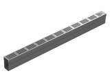 ACO Slimline Rinne 1000mm mit Rost Aluminium silber eloxiert B=60mm, H=103mm Angebote bei bauwelt Delmes Heitmann Hamburg für 36,99 €