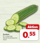 Gurken bei nah&frisch im Lähden Prospekt für 0,55 €