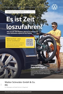 Aktueller Volkswagen Prospekt "Frühlingsfrische Angebote" Seite 1 von 1 Seite für Kreuztal
