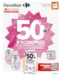 Catalogue Carrefour à Sault-de-Navailles, avec 42 pages Prospectus Carrefour à Sault-de-Navailles, "BONNE ANNÉE BONNE PROMO", 42 pages, 07/01/2025 - 20/01/2025