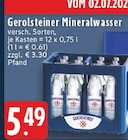 Mineralwasser im Angebot bei E center in Neuss Mineralwasser Angebote von Gerolsteiner bei E center Neuss für 5,49 €